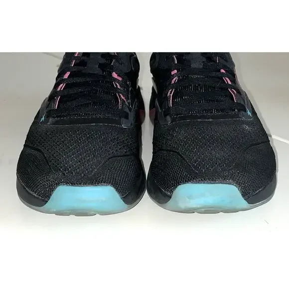 Reebok Mens Size 11.5 Nano X4 Sneakers Black Cyan Pink Gum - Picture 3 of 11